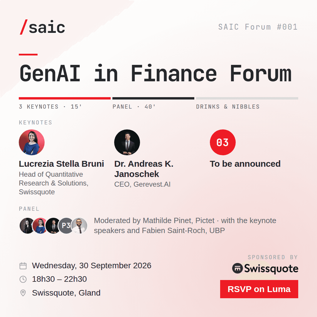 GenAI in Finance Forum